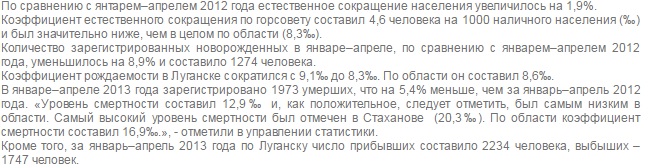 Луганск рождаемость 2012
